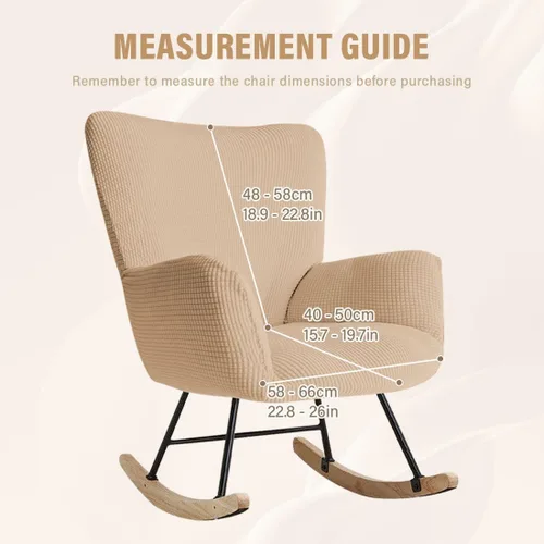 Vista 5 de Funda para silla mecedora de guardería, fundas elásticas para silla de lectura, funda de jacquard moderna para silla de lectura, protector para sala