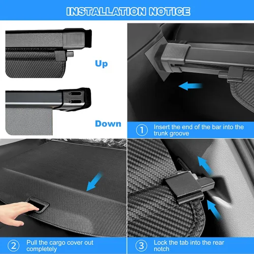 Vista 62 de AUXKO - Cubierta de carga retráctil para Lincoln MKX 2018-2016, cubierta de equipaje de maletero con protección de sombra para Lincoln Nautilus