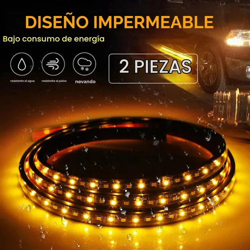 Vista 4 de SOCAL-LED LIGHTING Tira de luz LED para estribo de camión DRL, patada lateral conmutada de 60" (150cm) 12V, luces de giro intermitentes secuenciales