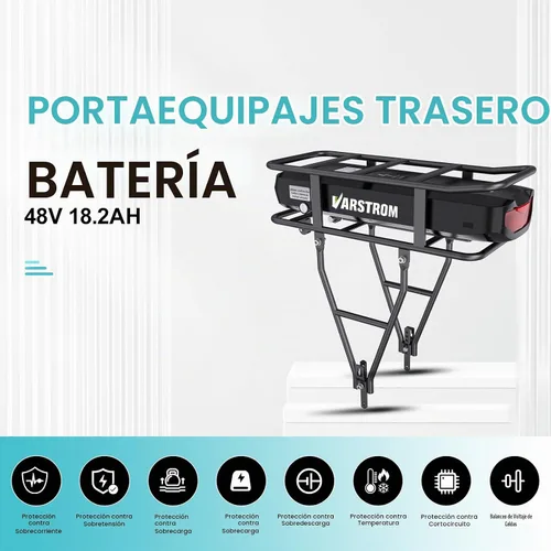 Vista 5 de Batería Ebike trasera de 48 V 17.5 Ah – Batería de iones de litio