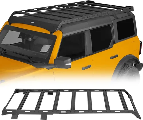 Vista 10 de u-Box Bronco Barras transversales de aluminio para Ford Bronco 2021-2026 con techo rígido de 2 puertas (excluye Bronco Sport), cesta de carga
