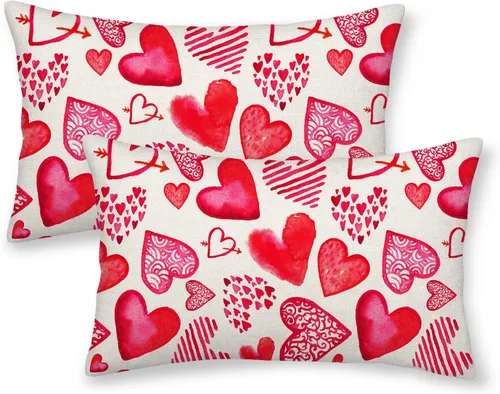 Vista 33 de Juego de 2 fundas de almohada para el 4 de julio, 16 x 16 pulgadas, Día de la Independencia, Día de los Caídos, decoración al aire libre, almohadas