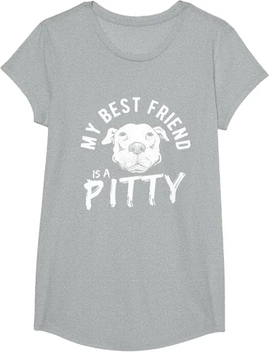 Vista 89 de My Best Friend Is A Pitty Pitties Pitbull - Camiseta Negro