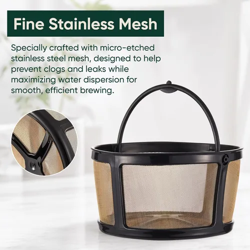 Vista 7 de Cesta de filtro de café reutilizable de malla para cafetera Keurig K Duo (Gen 2) y Keurig K-Duo Essentials, con 2 cápsulas recargables K Cup