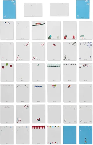 Vista 2 de American Greetings Mini tarjetas de Navidad para cajas de almuerzo para niños, alegría navideña (40 unidades)
