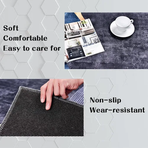 Vista 2 de Machine Washable Heated Carpet, Fast Heating Electric Carpet with Auto-Off Timer, Soft Heated Mat for Home Office, 220V,55CM*90CM