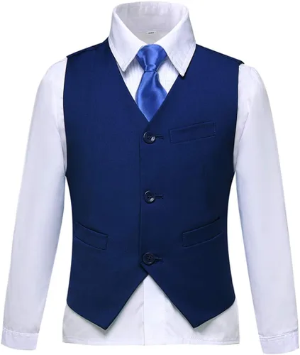 Vista 2 de Conjunto de chaleco para niños, trajes formales, trajes de boda, ropa de vestir