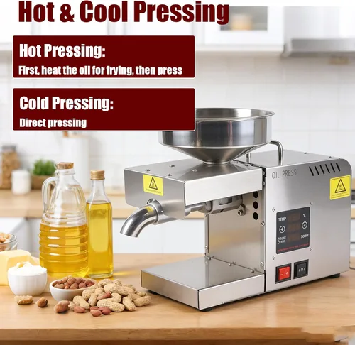 Vista 2 de Máquina de prensa de aceite de 1500W, Máquina automática comercial de la prensa de aceite, Extractor de prensa de aceite automático eléctrico