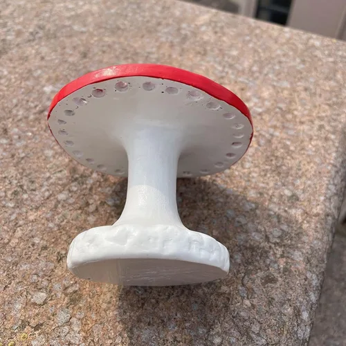 Vista 4 de Soporte para aretes de hongos, 26 agujeros, estante de almacenamiento de resina, estante de exhibición de joyería, organizador de escritorio