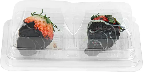 Vista 12 de Restaurantware Thermo Tek - Contenedores de postre de 5.3 x 2.6 x 1.8 pulgadas, 100 compartimentos duales transparentes para llevar, con tapa