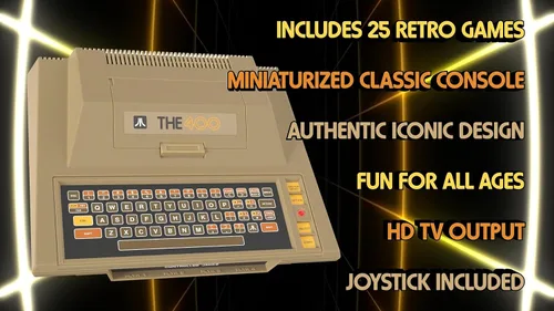 Vista 7 de Official Atari 400 Mini & Joystick - HDMI Output - Includes 25