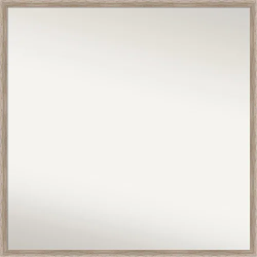 Vista 73 de Amanti Art Espejo de baño blanco para sobre el fregadero, 24 x 27 pulgadas, espejo de tocador rectangular con cuña de madera dura, marco de madera