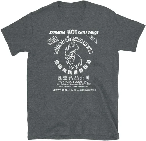 Vista 3 de Sriracha Hot Chili Sauce Spicy Rooster Head Parody - Camiseta unisex