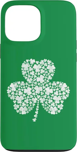 Vista 24 de Funda verde vintage con trébol relleno de trébol para iPhone 16