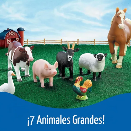 Vista 2 de Learning Resources, Juguetes de animales de granja gigantes, Multicolor