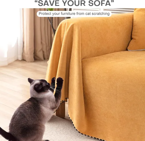 Vista 4 de Foreate Fundas impermeables para sofá para mascotas, fundas lavables para sofá seccional para 3 cojines - Protector para sofá a prueba de arañazos