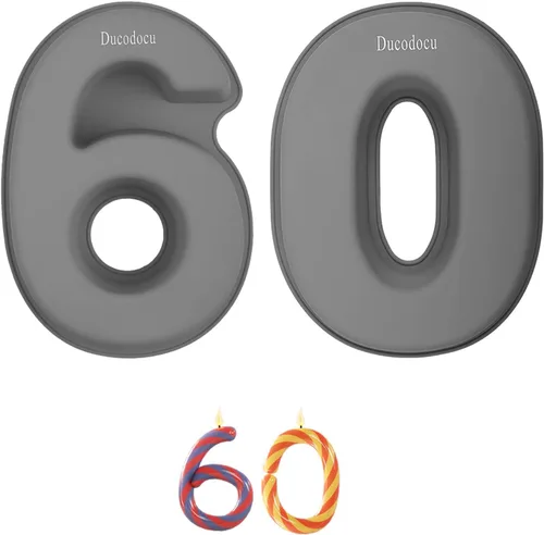 Vista 9 de Ducodocu Molde de Silicona para Pastel con Números - Molde Grande 3D para Pastel con Números - Molde de Horneado DIY para 1/10 Cumpleaños