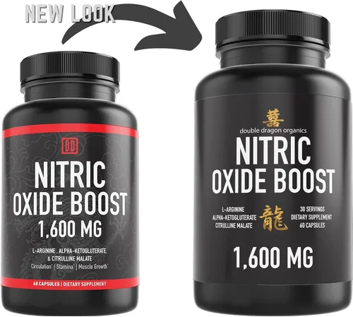 Vista 3 de Suplemento potenciador de óxido nítrico, 1600 mg extra fuerte L-Arginina, citrulina malato y alfa-cetoglutarato (60 unidades, 1 botella)