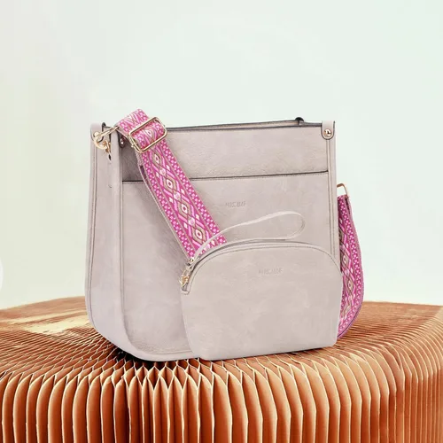 Vista 7 de HKCLUF Bolso cruzado para mujer, 2 piezas, de cuero, con 2 correas ajustables de leopardo, bolsa cruzada