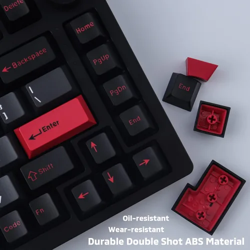 Vista 10 de Hyekit Teclas Evil Dolch Doble Tiro ABS 172 Llaves para Teclado Mecánico