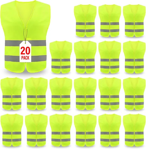 Vista 11 de Chaleco de seguridad, chaleco reflectante de alta visibilidad para hombres, trabajo, ciclismo, corredor, topógrafo, voluntario, carretera