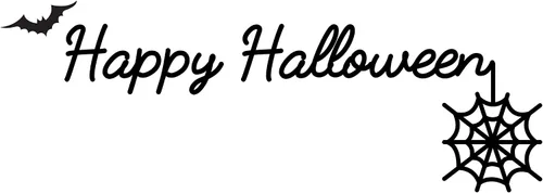 Vista 4 de Calcomanía de vinilo para pared, diseño cursivo de Feliz Halloween, 14 x 40 pulgadas, decoración divertida de letras de temporada, para niños
