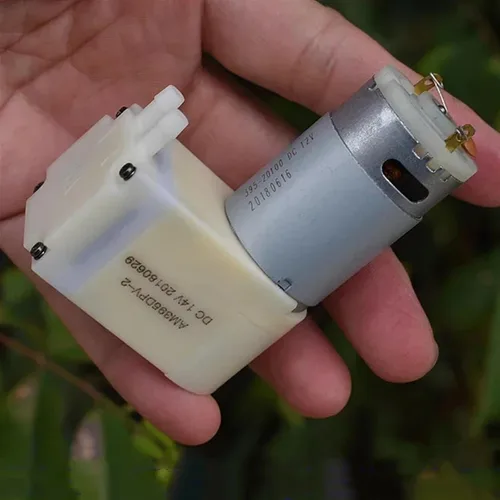 Vista 4 de DC 12V-15V Gran Flujo 395 Motor Bomba de aire de vacío Bomba de diafragma de succión de presión negativa Empaquetador DIY Empaquetador Inflador