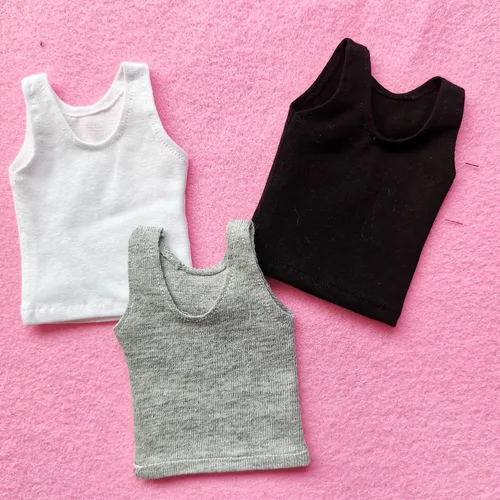 Vista 3 de Camiseta a escala personalizada de 1/6, chaleco sin mangas, para figura de acción masculina y femenina de 12 pulgadas, juguete de muñeca