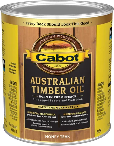 Vista 10 de Cabot Aceite de madera australiano, natural, 1 cuarto de galón