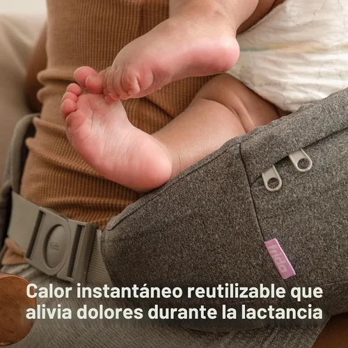 Vista 2 de Frida Mom Almohada de lactancia para la espalda + calentadores de vientre, alivio reutilizable de clic para calentar en un instante para la espalda