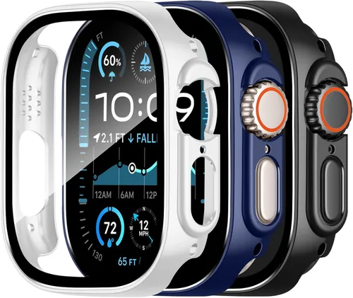 Vista 19 de Charlam - Funda de policarbonato duro compatible con Apple Watch de 38 mm, series 1, 2, 3, protector de pantalla integrado, ultradelgada, cobertura