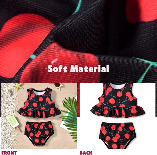 Vista 5 de Aalizzwell Traje de baño de dos piezas para niña pequeña
