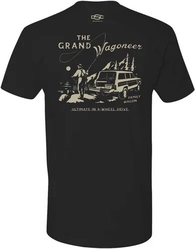 Vista 5 de Jeep Camiseta vintage Wagoneer negra para hombre