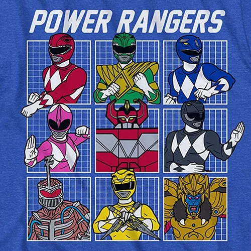 Vista 2 de Power Rangers Mighty Morphin Shirt - Mighty Morphin Boys Graphic T-Shirt