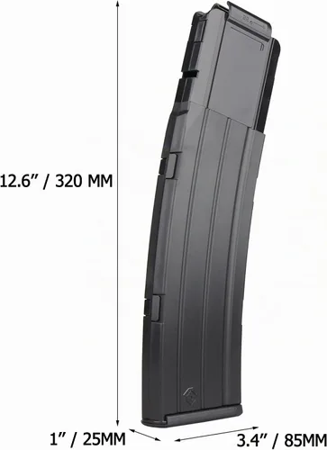 Vista 2 de WORKER Reemplazo de clip de cargador Banana de 22 dardos para Nerf N-Strike Elite Toy Negro