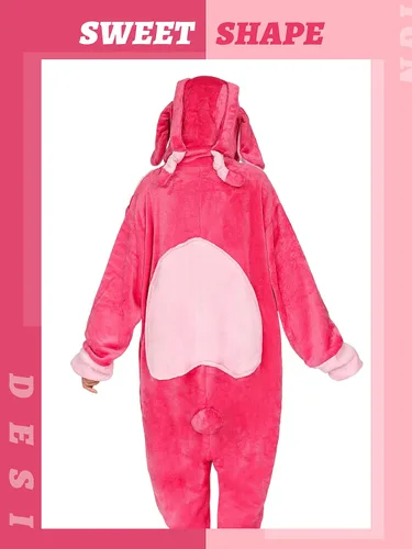 Vista 2 de QSTYLE Disfraz de animal para adultos, disfraz de Halloween, traje de cosplay de una pieza para mujeres y hombres