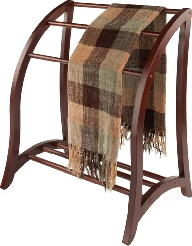 Vista 6 de Winsome Wood – Estantería para colchas con 3 estantes, nogal antiguo (94036)