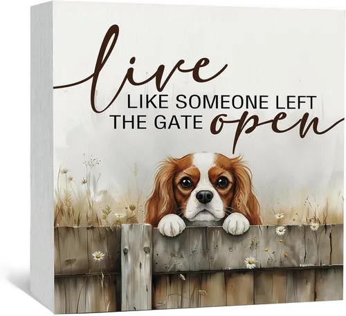 Vista 8 de Cartel de pug – Decoración rústica de granja con diseño de perro occidental, para oficina, cocina, dormitorio, decoración rústica con texto