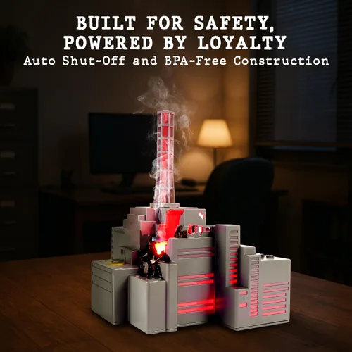 Vista 5 de HŌM Difusor y humidificador inteligente Chernobyl – Máquina de niebla ultrasónica de 250 ml con 7 luces LED, control por aplicación, apagado