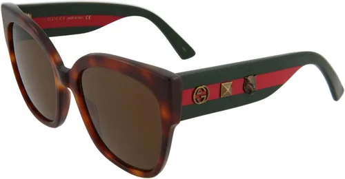 Vista 2 de Gucci 0059 002 Havana Verde Marrón Gafas de sol
