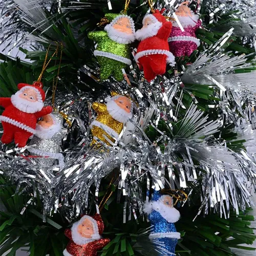 Vista 3 de Lindo mini árbol de Navidad estilo Papá Noel para decoración del hogar y varias ocasiones (colorido)