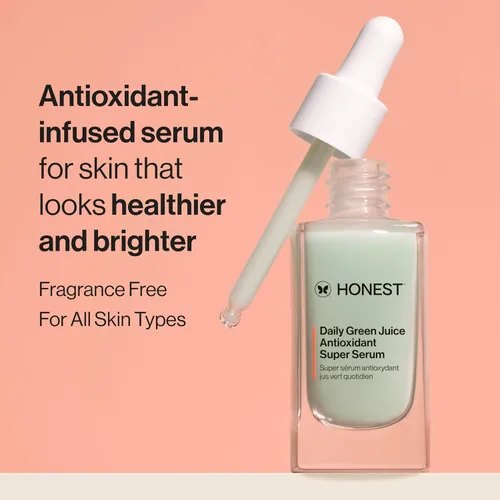 Vista 5 de Honest Beauty Trío hidratante diario Limpiador de gel suave, suero antioxidante de jugo verde, crema de hidrogel Rutina de 3 pasos Vegano +