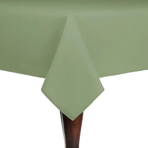 Vista 4 de Ultimate Textile Cotton-Feel 72 x 108-Inch Rectangular Fine Dining Tablecloth Black
