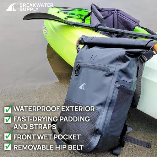 Vista 8 de Breakwater Supply Mochila impermeable Meanhigh Dry Bag de 25L y kit de primeros auxilios de supervivencia impermeable