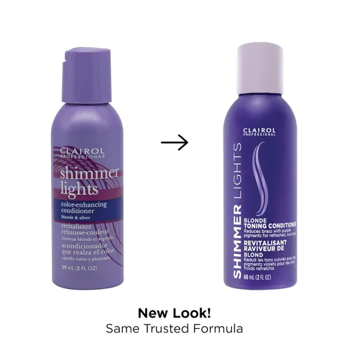 Vista 3 de Clairol Professional Shimmer Lights Purple Conditioner Neutralizes Brass & Yellow Tones For Blonde, Silver, Gray & Highlighted Hair