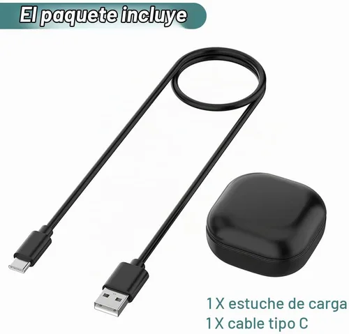 Vista 5 de Kissmart - Funda de carga para auriculares Galaxy Buds Live SM-R180 (negro) Funda de cargador de repuesto para Samsung Galaxy Buds Live Auriculares