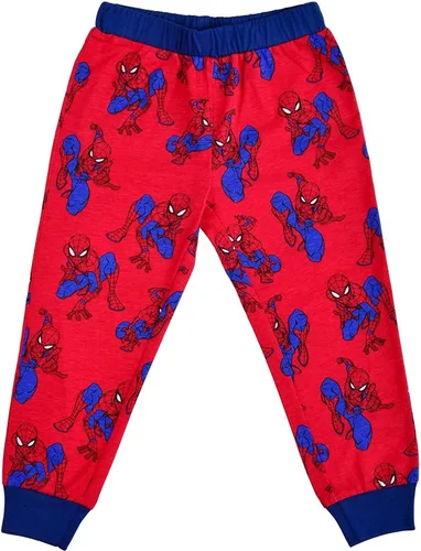 Vista 4 de Marvel Spider-Man - Conjunto de camiseta y pantalón deportivo de manga corta para niños pequeños y grandes - AzulRojoGris