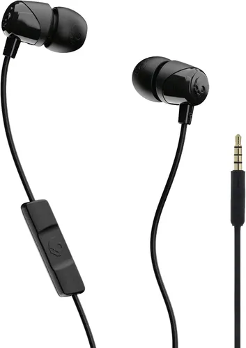 Vista 6 de Auriculares Skullcandy Jib con cable y conector AUX de 3.5 mm, con ajuste de aislamiento de ruido, micrófono en línea y control de llamadas y Negro