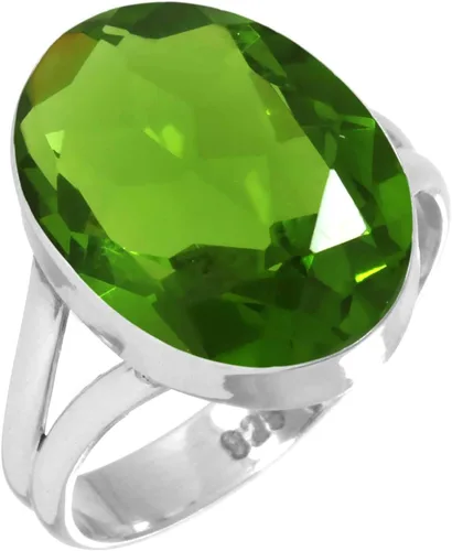 Vista 19 de Anillo hecho a mano de plata de ley 925 genuina grueso con piedras preciosas naturales ágata, cuarzo rosa, lapislázuli, ámbar ovalado, joyería