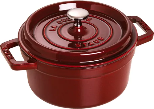 Vista 19 de Staub olla de hierro cocotte redonda de 6-1/4 cuartos de galón, Albahaca